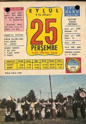 25 Eylül 1975 Takvim Yaprağı - Doğum Günü Hediyesi EFM(N)10421