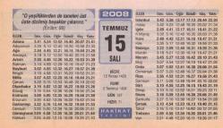 15 Temmuz 2008 Takvim Yaprağı EFM(N)2017