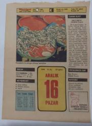 16 Aralık 1984 Takvim Yaprağı - Doğum Günü Hediyesi EFM(N)7050