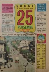 25 Şubat 1988 Takvim Yaprağı - Doğum Günü Hediyesi EFM(N)7720