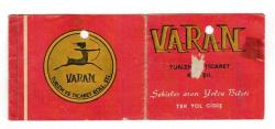 Varan Turizim ve Ticaret Ltd. Şti. Otobüsleri Yolcu Bileti EFM1245