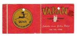 Varan Turizim ve Ticaret Ltd. Şti. Otobüsleri Yolcu Bileti EFM1245