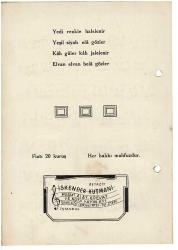 Kurdili Hicazkar Şarkı - Bela Gözler Nota Kitapçığı EFM1964