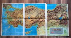 Hayat Dergisi Türkiye Fiziki Haritası 3 parça Poster (34x50 cm) EFM7473