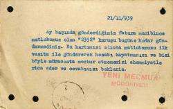 Antiye - 1939 Yeni Mecmua İşyeri Kartı Postadan Geçmiş Antiye EFM7507