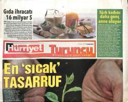 Hürriyet Gazetesi Turuncu Eki 4 Ocak 2014 - Türk Kadını Daha Genç Anne Oluyor GZ100693