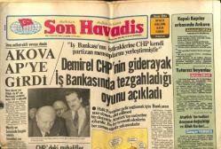 Son Havadis Gazetesi 23 Ekim 1979 - Dikkat Seyyal Taner Fırtınası Geliyor - Akova APye Girdi GZ102230