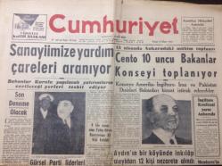 Cumhuriyet Gazetesi 5 Mart 1961 - Sanayimize Yardım Çareleri Aranıyor - GZ12604