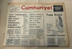 Cumhuriyet Gazetesi 13 Eylül 1975 GZ1627