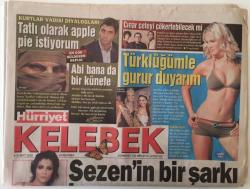 Hürriyet Gazetesi Kelebek Eki 8 Şubat 2006 - Loannnis Karalis Sezen Aksunun Dillerden Düşmeyen Adı Bende Şarkısının Kendi Bestesi Olduğunu Söylüyor GZ16907