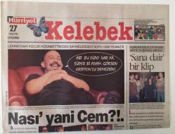 Hürriyet Gazetesi Kelebek Eki 27 Kasım 1996 - Lemandaki Küçük Hüsamettinden Sahnelerdeki Süpo Cem Yılmaza GZ16914