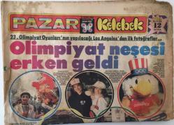 Hürriyet Gazetesi Kelebek Eki 22 Ocak 1984 - 23. Olimpiyat Oyunlarının Yapılacağı Los Angelesdan İlk Fotoğraflar GZ18059