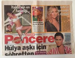 Akşam Gazetesi Pencere Eki 12 Temmuz 2006 - Hülya Avşar Aşkı İçin Şöhretten Vazgeçecek , Serdar Ortaç Ünlü Ama Çok Yalnız GZ18586