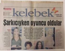 Hürriyet Gazetesi Kelebek Eki 17 Kasım 1999 - Şarkıcıyken Oyuncu Oldular Özcan Deniz , Teoman ... GZ18801