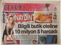 Sabah Gazetesi Günaydın Eki 18 Temmuz 2004 - Yonca Evcimik Dansçılık , Oyunculuk Derken Şimdi de Ressamlığa El Attı GZ20768