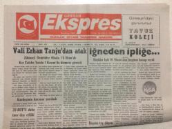 Giresun Ekspres Gazetesi 1 Ekim 1999 - Vali Erhan Tanjudan Atak GZ24134