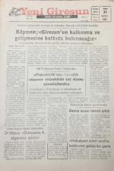 Efemera - Yeni Giresun Gazetesi 31 Mayıs 1991 Giresun Sanayiciler Ve Genç İş Adamları Derneği Kuruldu GZ26026 - kitantik - kitaLog