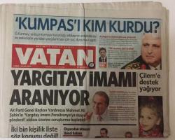 Vatan Gazetesi 3 Ocak 2014 - Yargıtay İmamı Aranıyor ... GZ28089