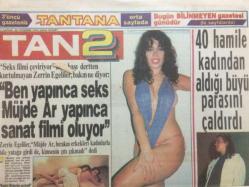 Tan Gazetesi 11 Haziran 1987 - Ben Yapınca Sex,Müjde Ar Yapınca Sanat Filmi Oluyor GZ34846