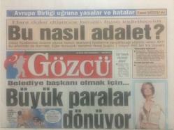 Gözcü Gazetesi 10 Ocak 2004 - Ajda Pekkan Kedisi İçin Doğum Günü Partisi Yaptı GZ38135