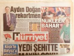 Hürriyet Gazetesi 9 Nisan 2010 - Nükleer Silah İndirimi Antlaşması Pragta İmzalandı GZ40088