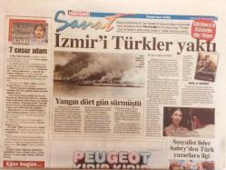 Hürriyet Gazetesi Sanat Eki 1 Nisan 2010 - İzmiri Türkler Yaktı GZ40123