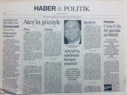 Ateş Gazetesi Haber Politik Eki 25 Ağustos 1996 - Anapta Sütliman Kongre GZ42126