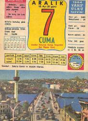 7 Aralık 1984 Takvim Yaprağı - Doğum Günü Hediyesi EFMN14774