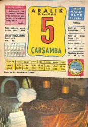 5 Aralık 1984 Takvim Yaprağı - Doğum Günü Hediyesi EFMN14776
