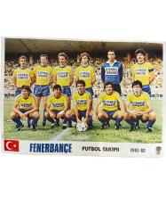 Fenerbahçe Futbol Takımı Kadrosu 1981 - 1982 Yılı Kartpostal (Ultra Dev Boy) KRT24037
