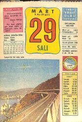 29 Mart 1983 Takvim Yaprağı - Doğum Günü Hediyesi EFMN15022