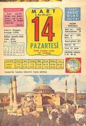 14 Mart 1983 Takvim Yaprağı - Doğum Günü Hediyesi EFMN15037