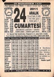 24 Aralık 2011 Takvim Yaprağı - Doğum Günü Hediyesi EFMN15235