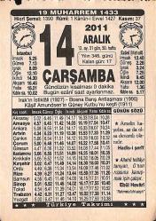 14 Aralık 2011 Takvim Yaprağı - Doğum Günü Hediyesi EFMN15245