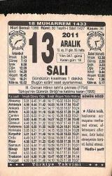 13 Aralık 2011 Takvim Yaprağı - Doğum Günü Hediyesi EFMN15246