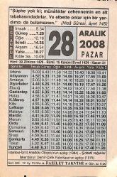28 Aralık 2008 Takvim Yaprağı - Doğum Günü Hediyesi EFMN15306