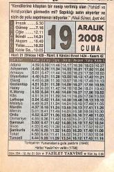 19 Aralık 2008 Takvim Yaprağı - Doğum Günü Hediyesi EFMN15314