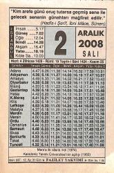 2 Aralık 2008 Takvim Yaprağı - Doğum Günü Hediyesi EFMN15331