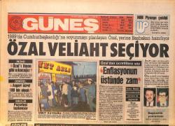 Güneş Gazetesi 10 Aralık 1987 - Türkan Şoray ve Kadir İnanır'ın Oynadığı Selvi Boylum Al Yazmalım Filmi Bu Akşam Ekranda GZ158140
