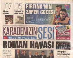Karadenizin Sesi Gazetesi 22 Kasım 2014 - Fırtına'nın Zafer Gecesi - Mehmet Yakupoğlu Yeniden Seçildi - Kılıçdaroğlu Trabzon'a Geldi GZ158400