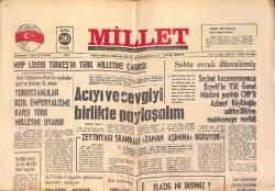 Millet Gazetesi 26 Eylül 1975 - Aksay , Karayolu İle Hacca Gitmek İsteyenlere Pasaport Verildiğini Söyledi GZ158703
