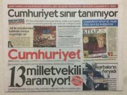 Cumhuriyet Gazetesi 5 Kasım 2015 - 13 Milletvekili Aranıyor GZ50389