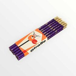 Giraffe Çekeslovak Malı Silgili Kurşun Kalem (Mor).1 Dz Orjinal Paket AOB4926