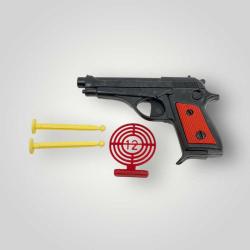 Türk Malı Aksan Plâstik Köroğlu Dartlı Ok Atan Oyuncak Tabanca (Sıfır Ürün) AOB5053