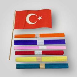 1980's Okul Süsü Abajur Ve Ahşap Saplı Bayrak Lotu AOB5061