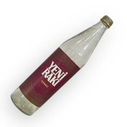 1980s Tekel Yeni Rakı Kırmızı Etiket 70cl 1800 Lira Boş Şişe #AOB5142