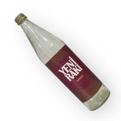 1980s Tekel Yeni Rakı Kırmızı Etiket 70cl 1800 Lira Boş Şişe #AOB5142