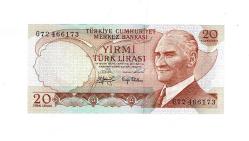 6.Emisyon 3.Tertip 20 Türk Lirası Seri G72 ÇİL TCK10003