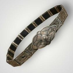 Gümüş Savatlı Damgalı Antika Kemeri AOB6018