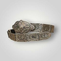 Gümüş Savatlı Damgalı Antika Kemeri AOB6018